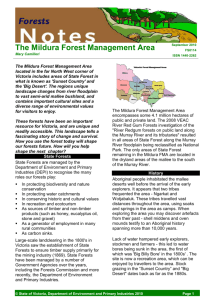 Mildura Forest Management Area - Department of Environment