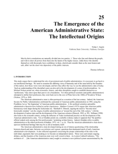 The Intellectual Origins.   In A