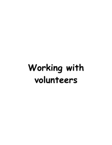 Working with volunteers