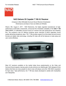 NAD Delivers 3D Capable T 748 AV Receiver 8