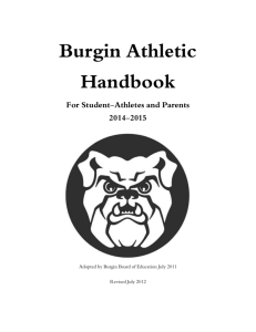 Athletic Handbook - Burgin Independent Schools