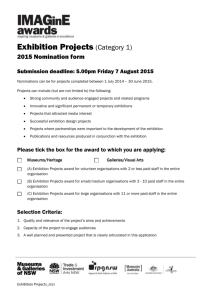 Exhibition Projects Nomination form