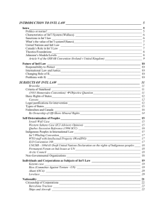 INTRODUCTION TO INTL LAW