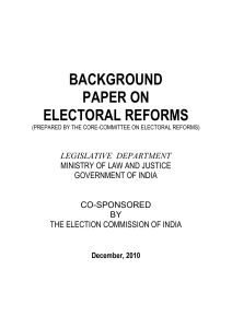Background Paper on Electoral Reforms