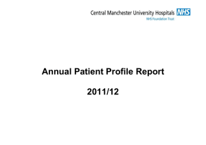 Patient Profile Report - Central Manchester University Hospitals