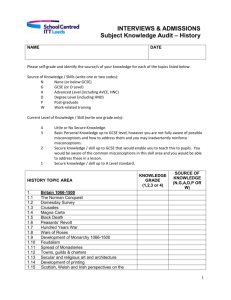 INTERVIEWS & ADMISSIONS Subject