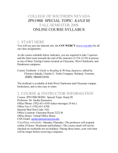 Online Course Syllabus - College of Southern Nevada