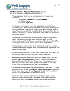 North America – Physical Features - bms-geo6