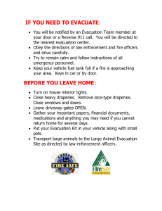 IF YOU NEED TO EVACUATE: - Amador Fire Safe Council