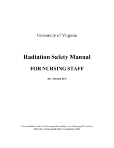 Radiation Safety Manual - Environmental Health & Safety, UVA