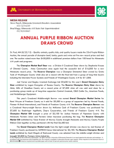 General auction news release - University of Minnesota Extension