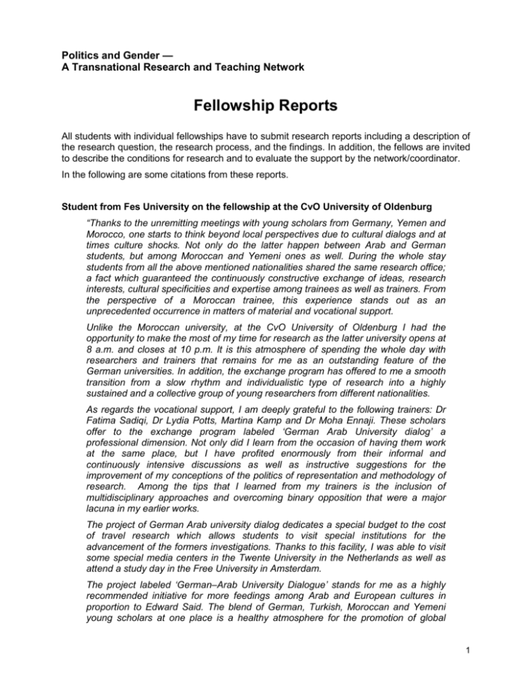 research paper on fellowship