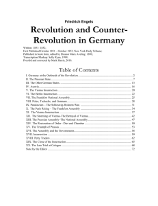 Revolution and Counter Revolution in Germany
