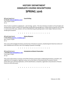 Spring 2016 Graduate Courses