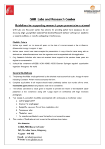 Guidelines for Supporting Research Paper Presentations Abroad