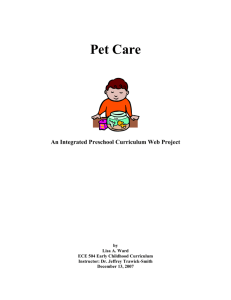 Pet Care Activities for Preschool