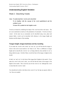 Week2 - Describing Vowels