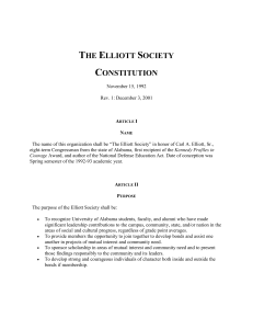 THE ELLIOTT SOCIETY - Coordinating Council for Honor Societies
