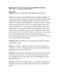 Mathematical concepts in the Neurosciences