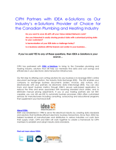 CIPH Announces IDEA E-Solutions as Our Industry`s e