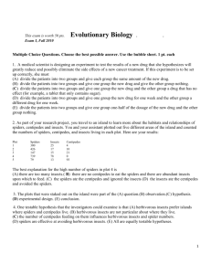 Exam 1 Key - BIO 200 Evolutionary Biology