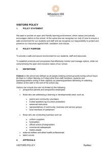 Visitors Policy - Wheelers Hill Primary School