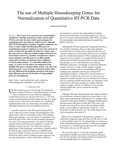 Singh - Multiple Housekeeping Genes for Normalization of