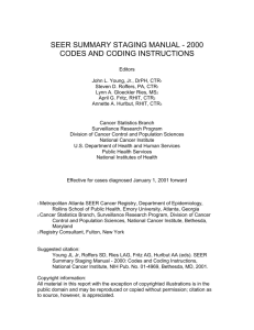 seer summary staging manual - 2000