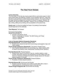 The Seal Hunt Debate - Canadian Geographic Education