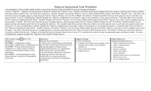 Stepwise Worksheet Grades 4-12 ELA Popcorn