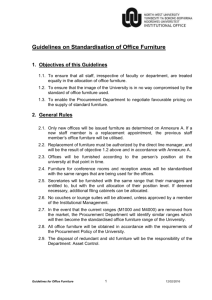 Guidelines on Standardisation of Office Furniture 1. Objectives of th