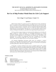 Re-Use of Ship Product Model Data for Life-Cycle Support