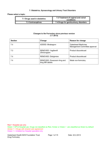 7: Obstetrics, Gynaecology and Urinary Tract Disorders