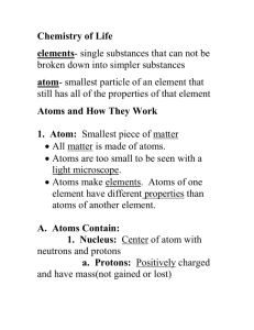 Basic Chemistry Notes