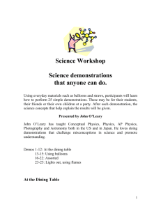 Science Workshop - Olympia High School