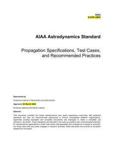 AIAA Astrodnamics Standard - Standards Development and Review