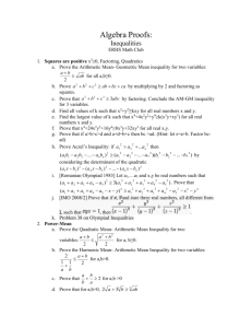 Algebra Proofs