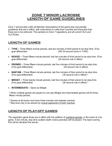 Zone 7 Length Of Game Guidelines