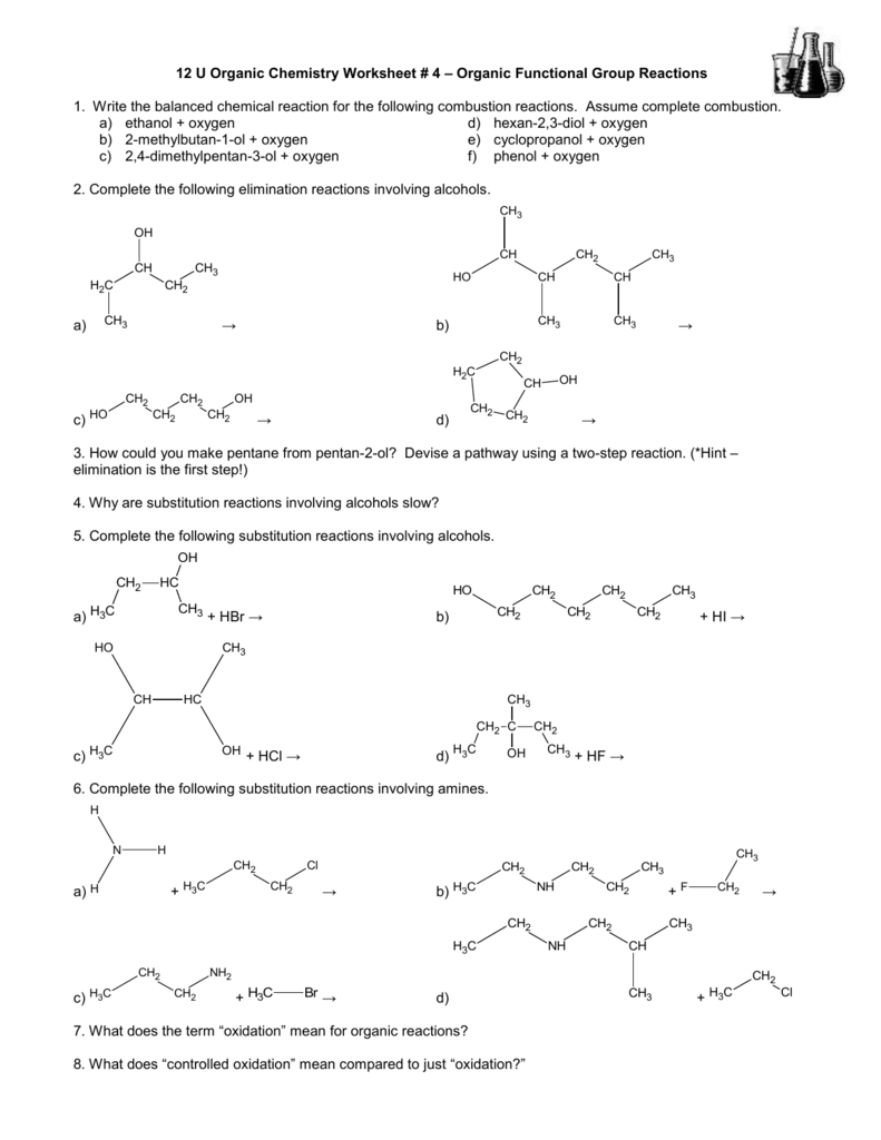 12-u-organic-chemistry-worksheet-4-organic-functional-group