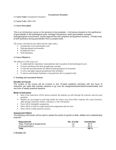 Groundwater Dynamics