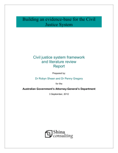 Building an evidence-base for the Civil Justice System