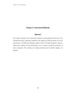 Chapter 2: Instrumental Methods