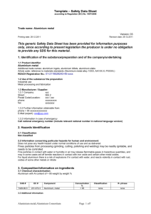 Biological tolerable limit - Aluminium REACH Consortium