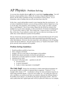 AP Physics - Problem Solving