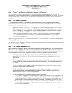 Tenure-Track Search Protocol - California State University, Long