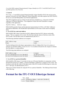 Format for the ITU-T OSSP (one