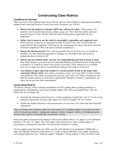 Constructing Class Rubrics - California State University, Fresno