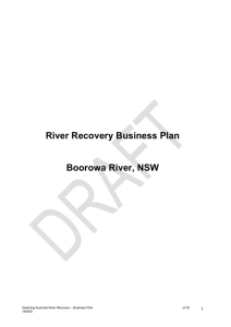 River Recovery - Business Plan