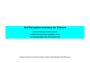 Self Perception Inventory for Trainers (draft) - Salto