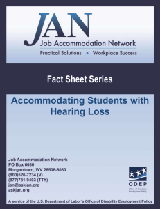 Fact Sheet Series - Job Accommodation Network